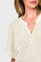 The Jordan Open Stitch Henley  From Gibsonlook