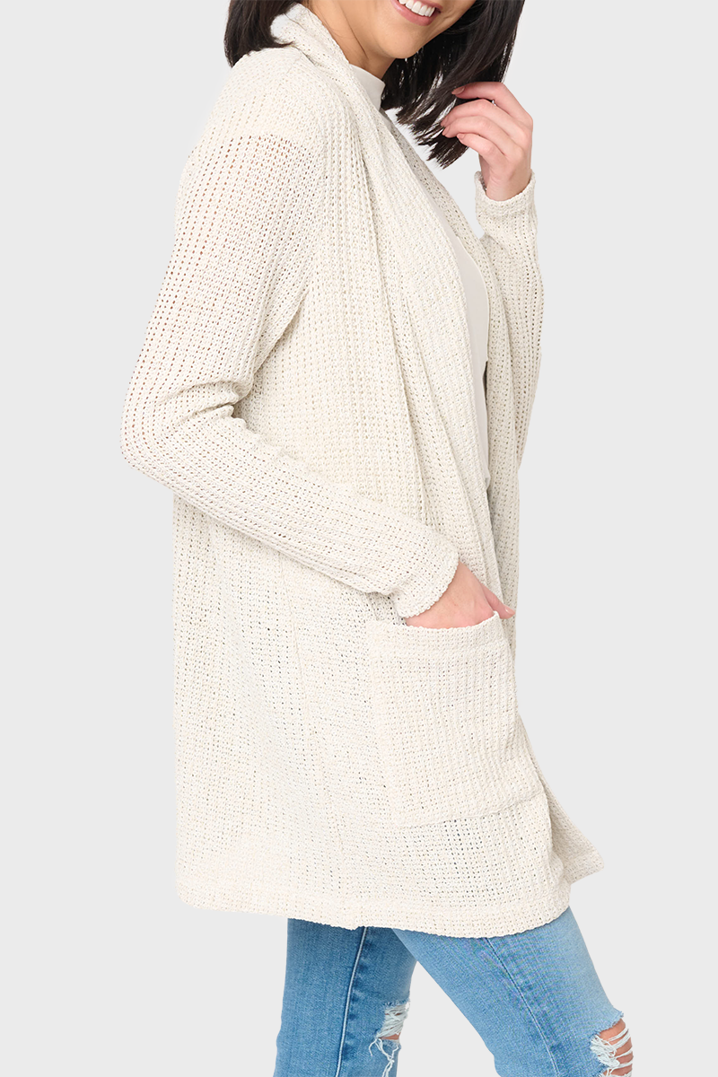Shawl Collar Long Cardigan from Gibsonlook