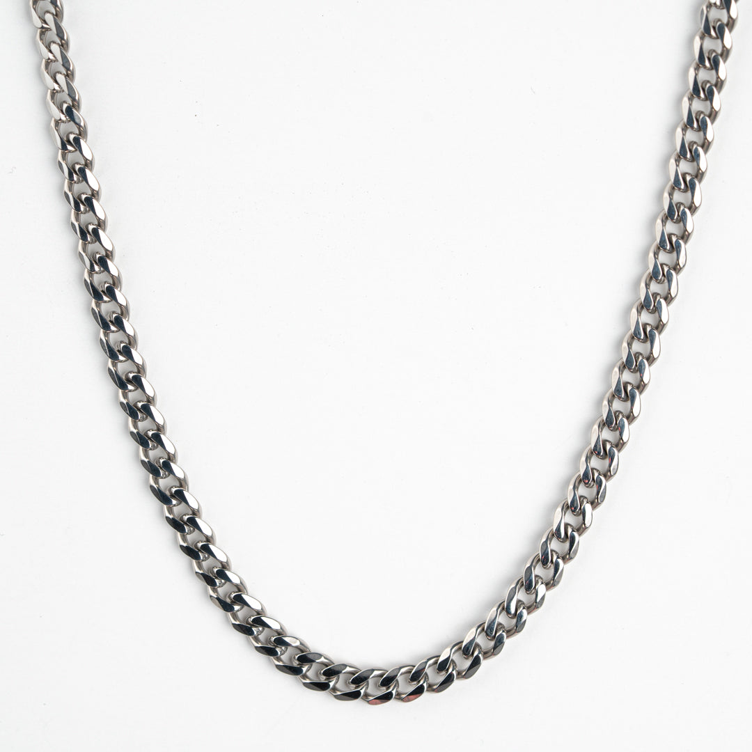 Classic Cuban Silver Chain - 5mm From Vintage Gentlemen