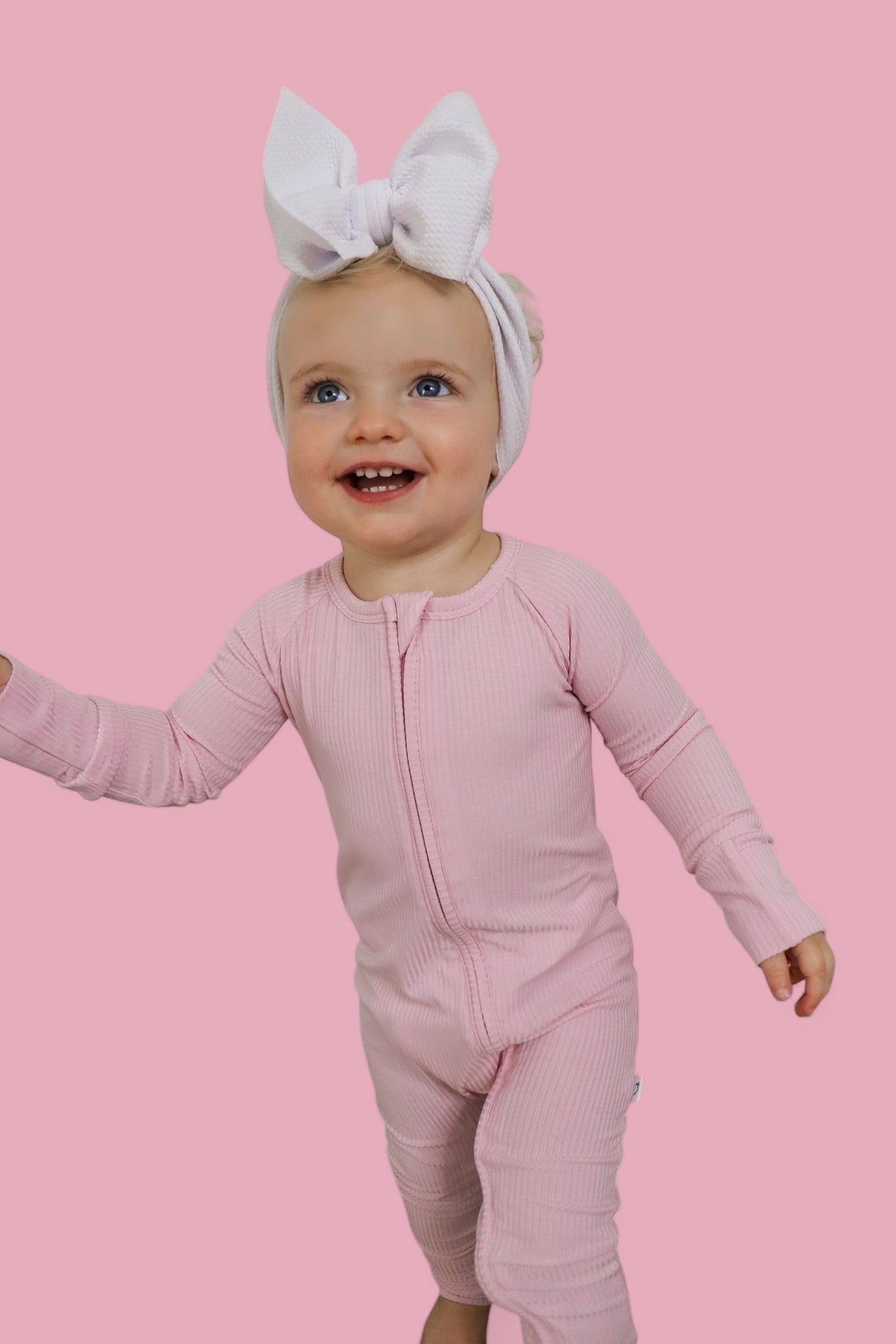 PINK ROSE RIB DREAM ROMPER from DREAM BIG LITTLE CO