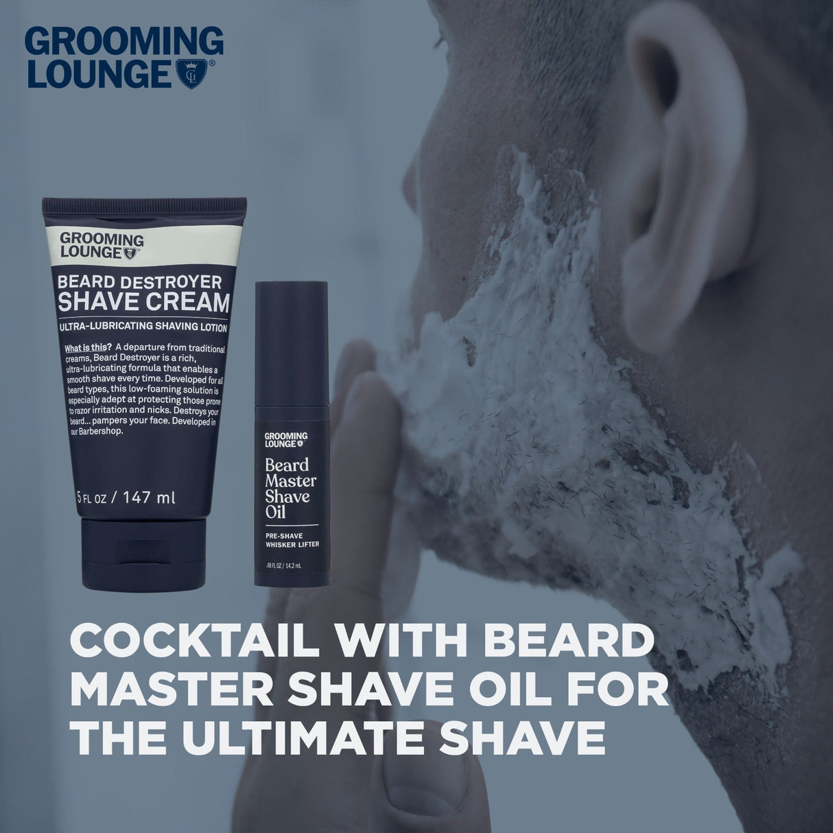 Grooming Lounge Oil & Cream Shaving Cocktail Set (Save $7) from Grooming Lounge