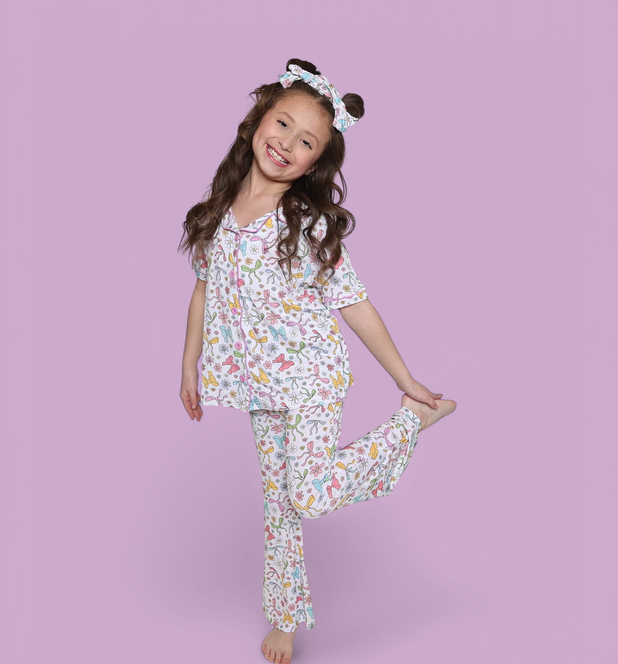 BOW GARDEN DREAM GIRL'S FLARE SET from DREAM BIG LITTLE CO