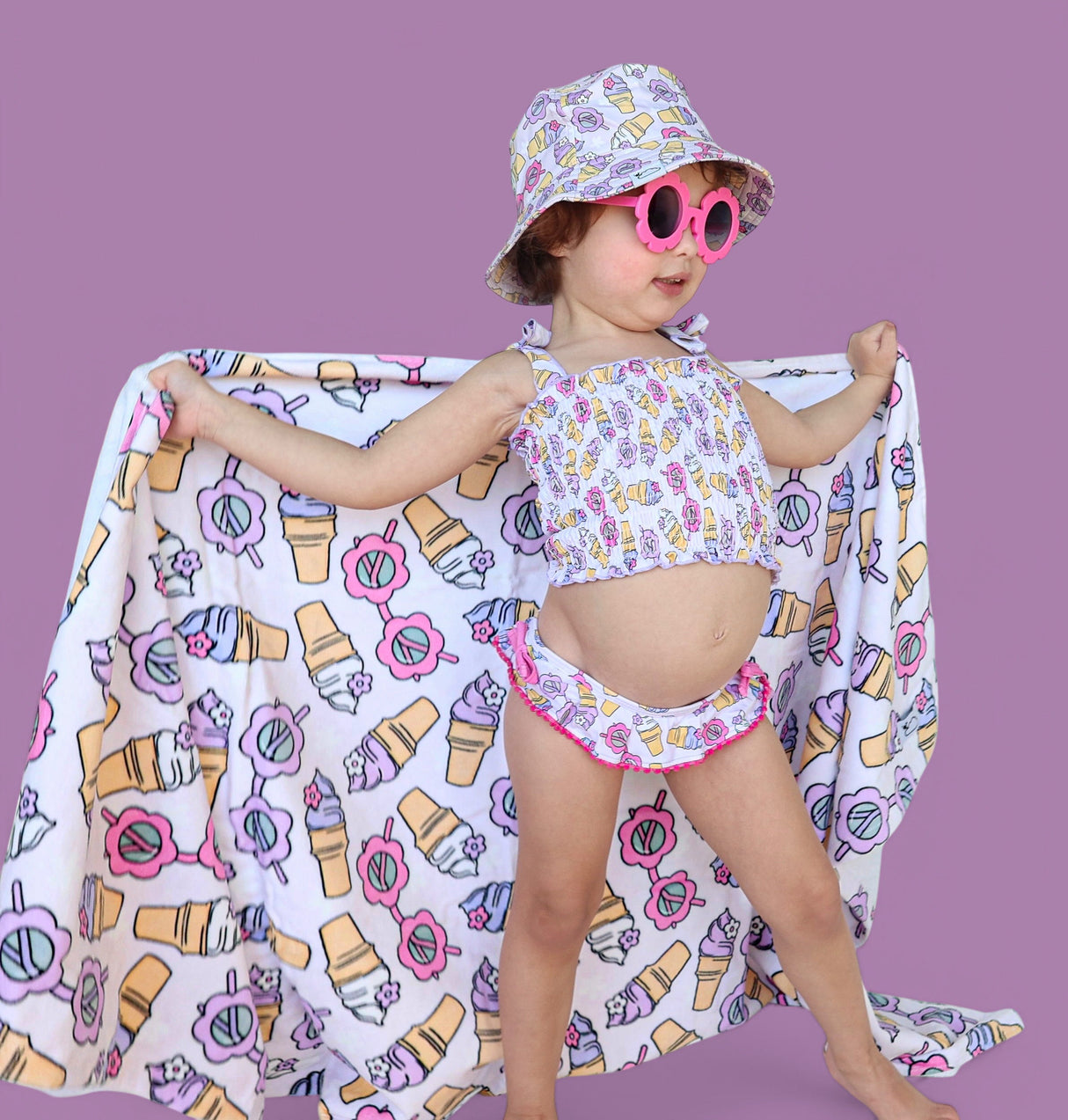 SWEET SUMMER DREAM SMOCKED TANKINI TWO PIECE SWIM SUIT from DREAM BIG LITTLE CO