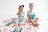 Dream Big Little Co x CoComelon SPRINGTIME MELON DREAM RUFFLE ROMPER from DREAM BIG LITTLE CO