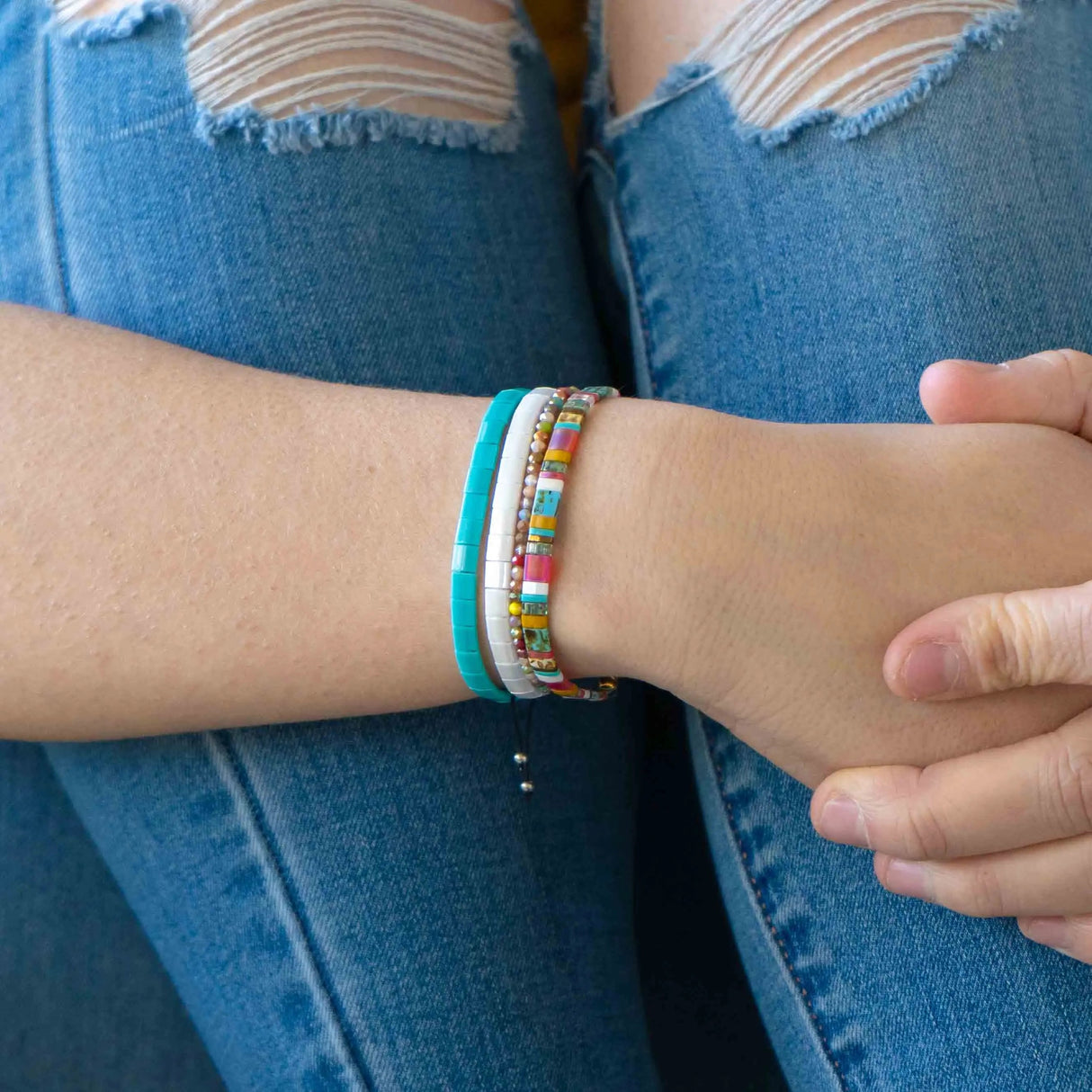 BEACH BUM - Tila Bead Bracelet Stack of 3 from Mack & Rex