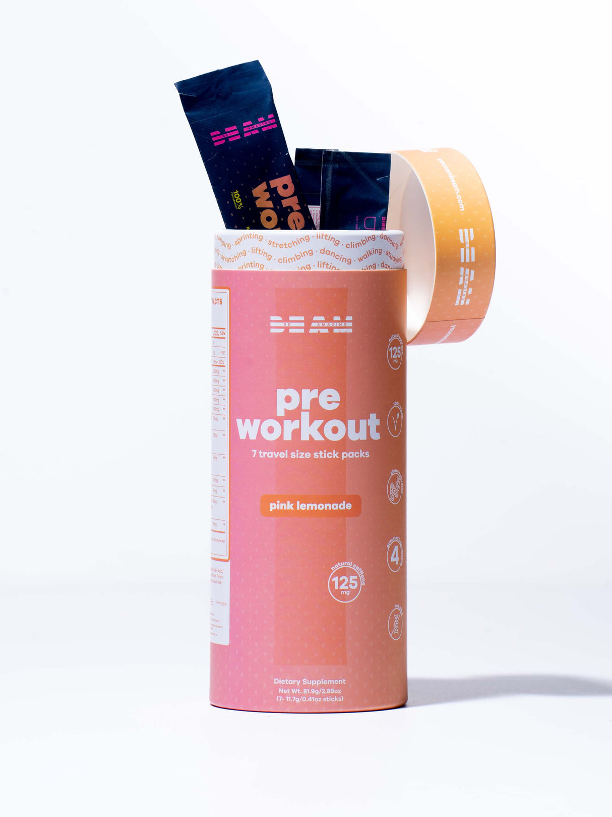 pre workout travel sticks From BEAM