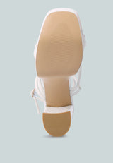 Beam Tips Strappy Chunky Platform High Heel Sandals from London Rag International