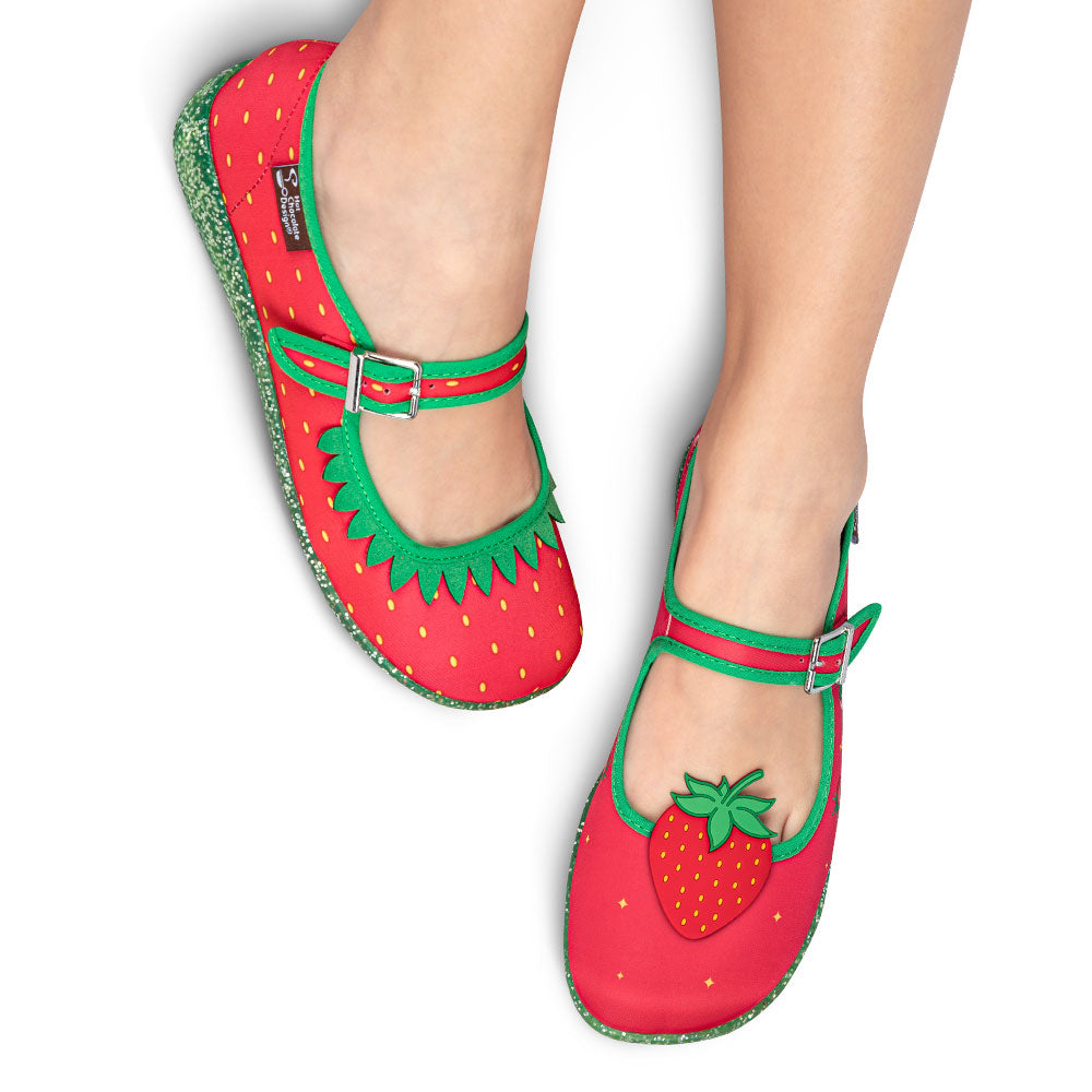 Chocolaticas® Berry Bliss Women's Mary Jane Flat from Hot Chocolate Design