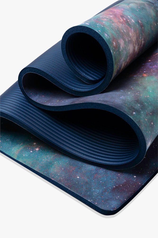CloudCushion Vegan Suede Yoga Mat - Cool Cosmos 0.5" Thick from POPFLEX