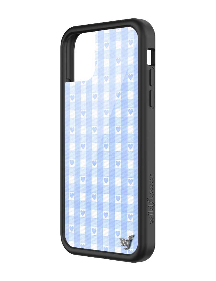 Blue Gingham Hearts iPhone Case from Wildflower Cases
