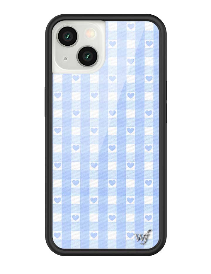 Blue Gingham Hearts iPhone Case from Wildflower Cases