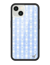 Blue Gingham Hearts iPhone Case from Wildflower Cases
