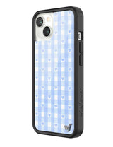Blue Gingham Hearts iPhone Case from Wildflower Cases