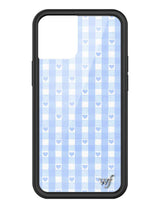 Blue Gingham Hearts iPhone Case from Wildflower Cases