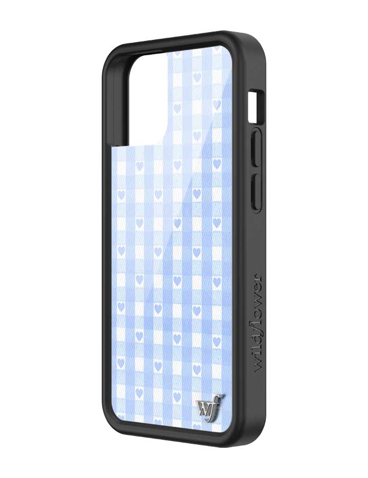 Blue Gingham Hearts iPhone Case from Wildflower Cases