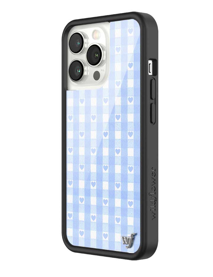 Blue Gingham Hearts iPhone Case from Wildflower Cases
