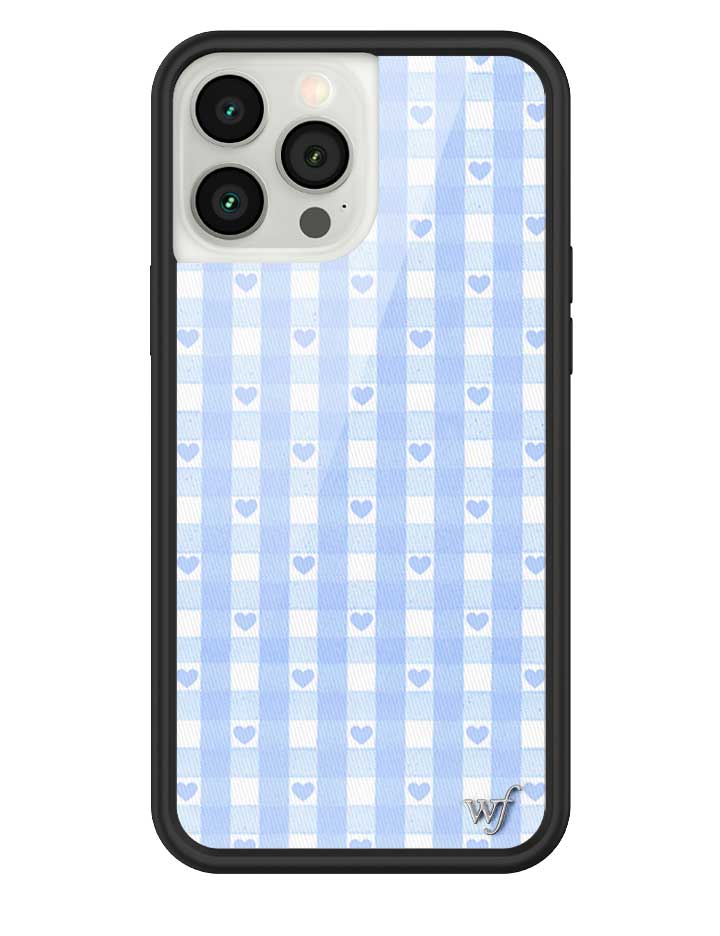 Blue Gingham Hearts iPhone Case from Wildflower Cases