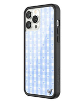 Blue Gingham Hearts iPhone Case from Wildflower Cases
