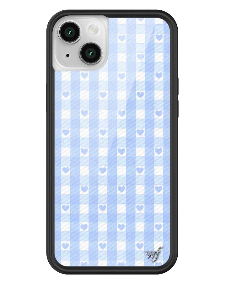 Blue Gingham Hearts iPhone Case from Wildflower Cases