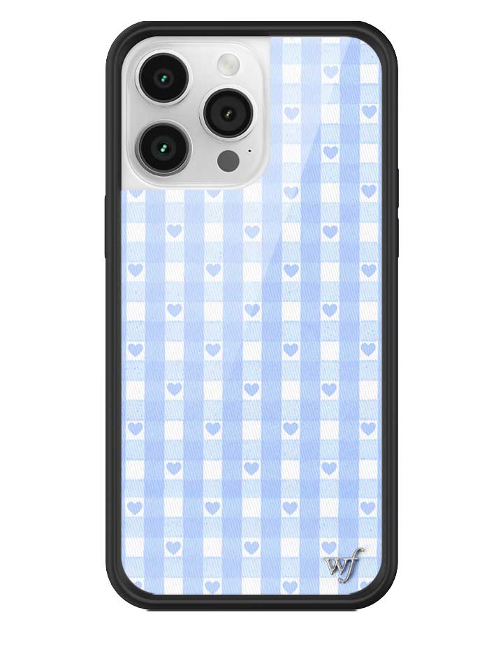 Blue Gingham Hearts iPhone Case from Wildflower Cases