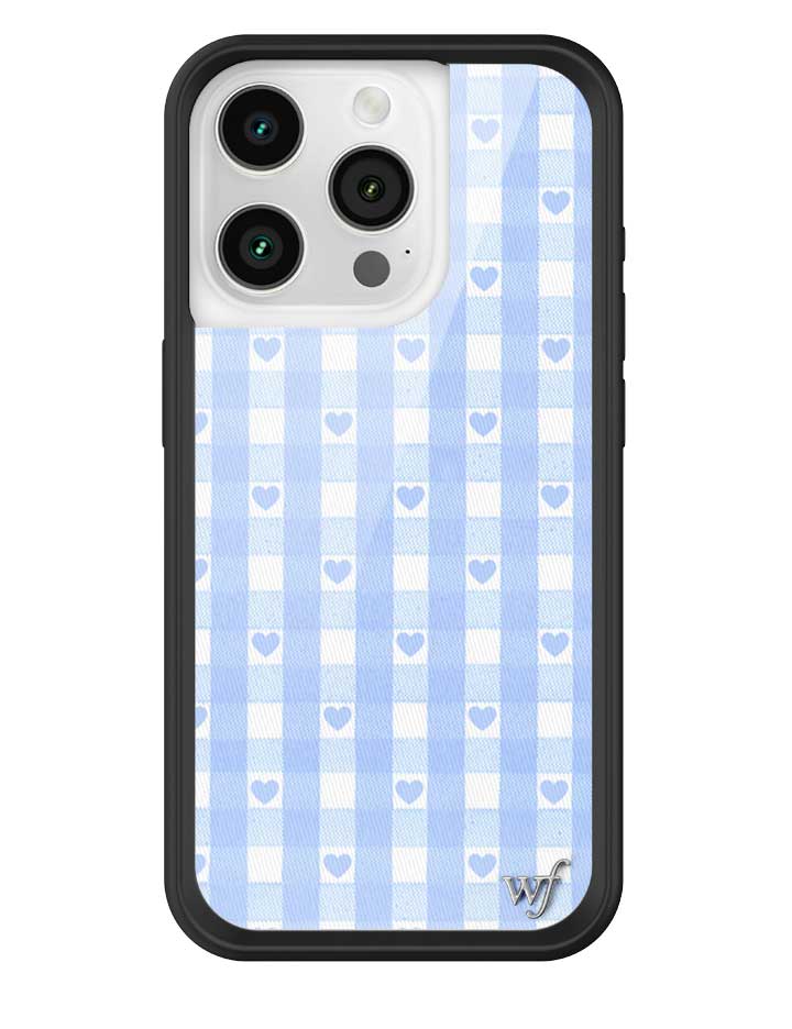Blue Gingham Hearts iPhone Case from Wildflower Cases