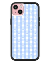 Blue Gingham Hearts iPhone Case from Wildflower Cases