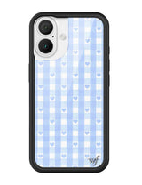 Blue Gingham Hearts iPhone Case from Wildflower Cases
