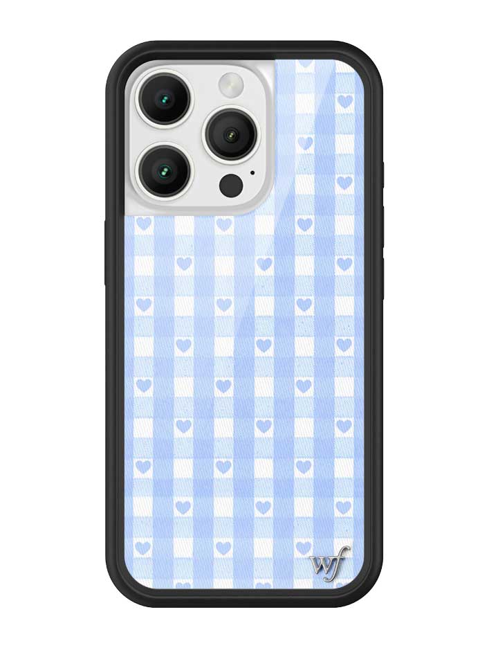 Blue Gingham Hearts iPhone Case from Wildflower Cases