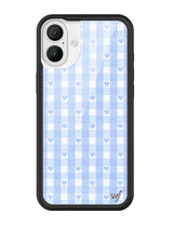 Blue Gingham Hearts iPhone Case from Wildflower Cases