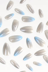 Silver Tide | Soft & Durable Press-On Nails from Bonmuz