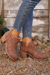 Quinn Cut Out Suede Ankle Boots from Threaded Pear