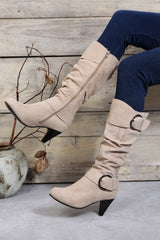 Kennedy Dual Buckle Strap Side Zip Boots from Threaded Pear