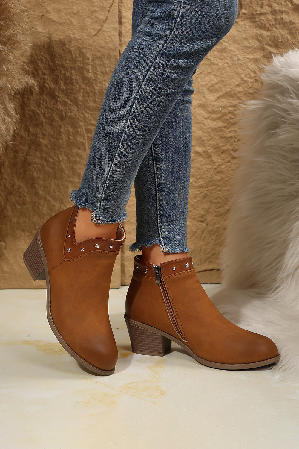 Melody Studded Ankle Boots from Threaded Pear
