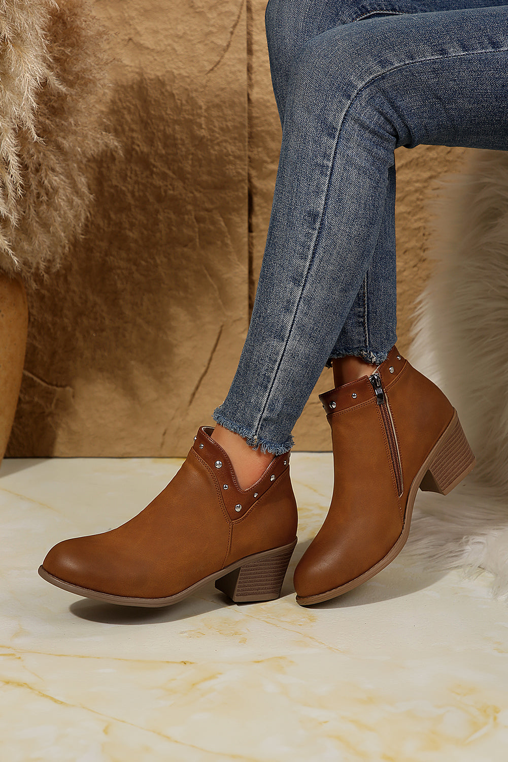 Melody Studded Ankle Boots from Threaded Pear
