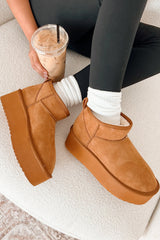 Anna Fur Lined Suede Ankle Snow Boots from Threaded Pear