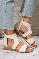 Nora Crisscross Hollowed Gladiator Sandals from Threaded Pear