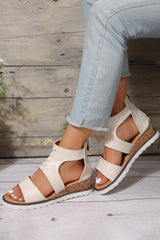 Nora Crisscross Hollowed Gladiator Sandals from Threaded Pear