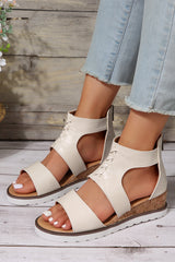 Nora Crisscross Hollowed Gladiator Sandals from Threaded Pear