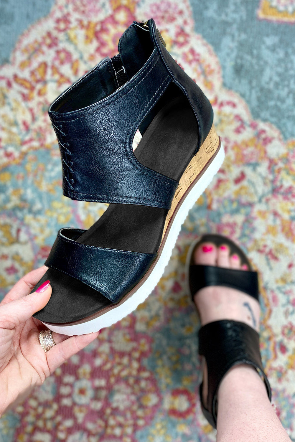 Nora Crisscross Hollowed Gladiator Sandals from Threaded Pear
