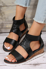 Nora Crisscross Hollowed Gladiator Sandals from Threaded Pear