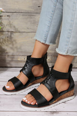 Nora Crisscross Hollowed Gladiator Sandals from Threaded Pear