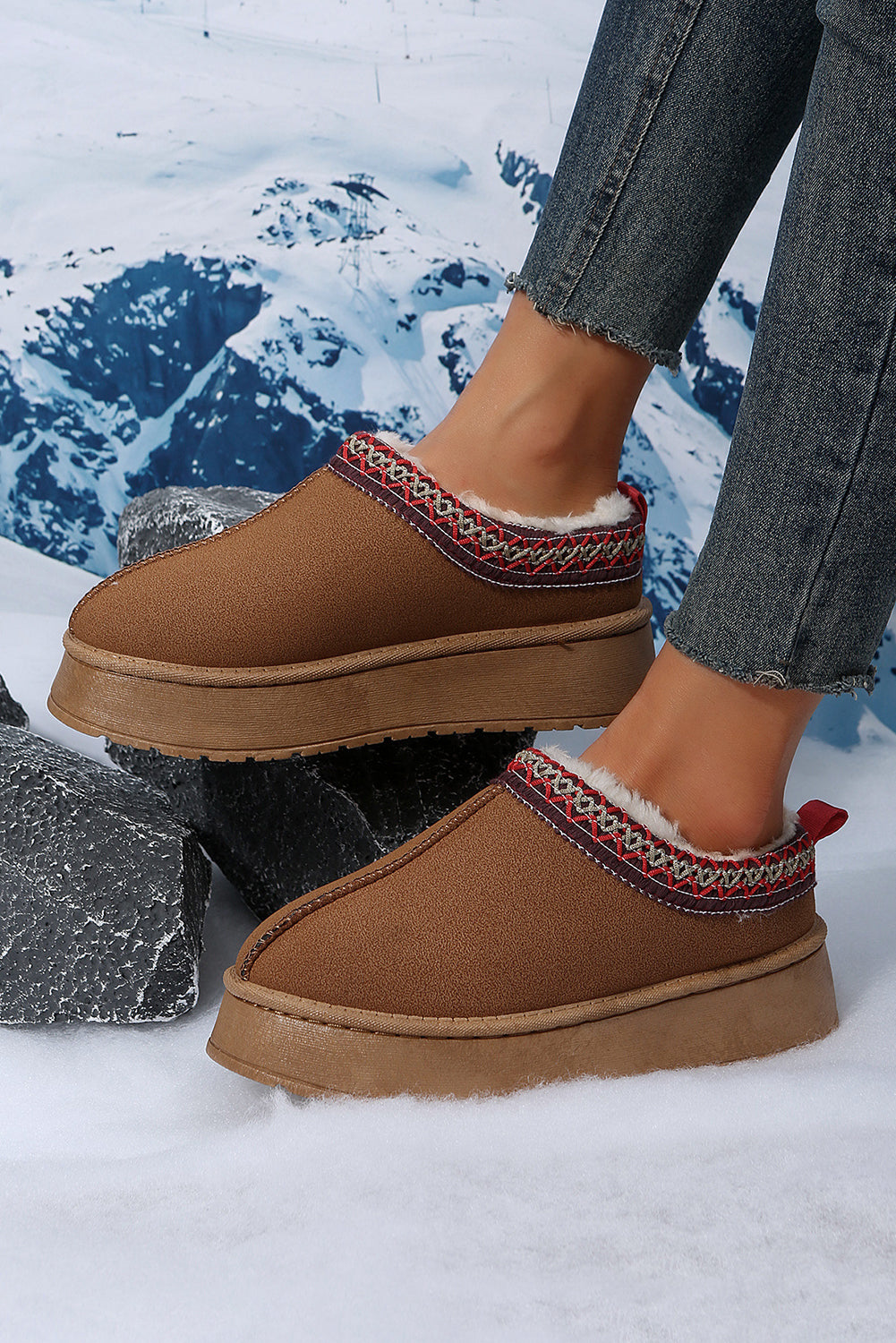 Jade Suede Plush Lined Snow Boots from Threaded Pear