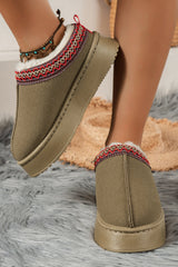 Jade Suede Plush Lined Snow Boots from Threaded Pear