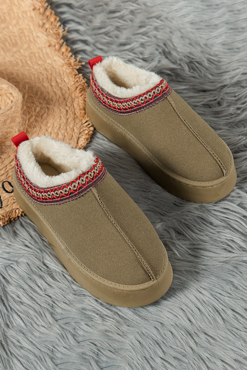 Jade Suede Plush Lined Snow Boots from Threaded Pear