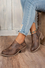 Tulip Opening Suede Ankle Boots from Threaded Pear