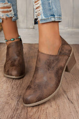 Tulip Opening Suede Ankle Boots from Threaded Pear