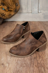Tulip Opening Suede Ankle Boots from Threaded Pear