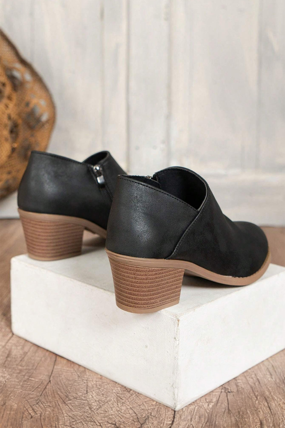 Tulip Opening Suede Ankle Boots from Threaded Pear