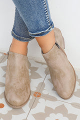 Tulip Opening Suede Ankle Boots from Threaded Pear