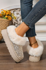 Lucia Sequin Thick Sole Snow Boots from Threaded Pear